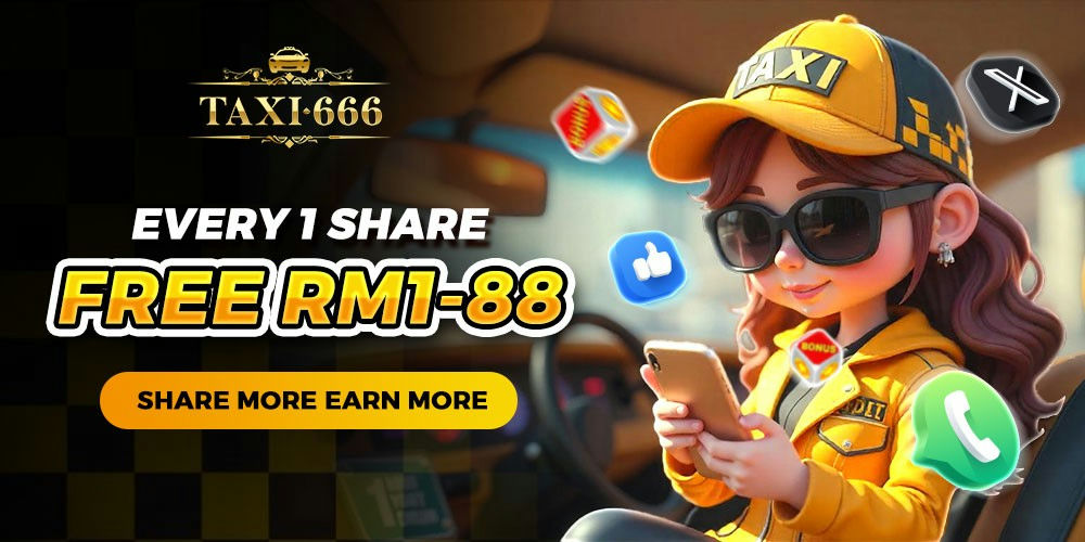 Taxi666 Banner Free RM1-88 share offer.