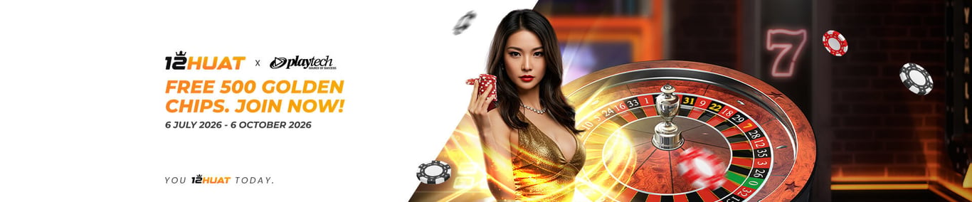 Wide banner with woman, roulette wheel, and text 'Free 500 Golden Chips. Join Now!'