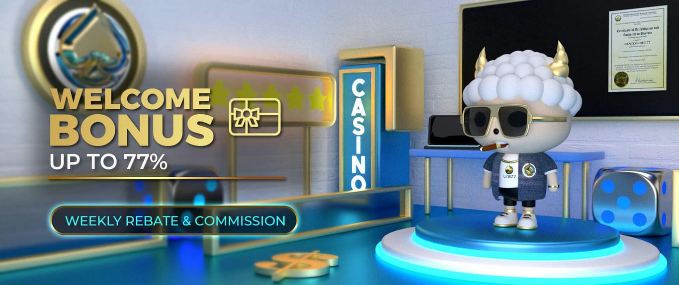 GTB77 Banner Welcome bonus up to 77%. by gtb77.org
