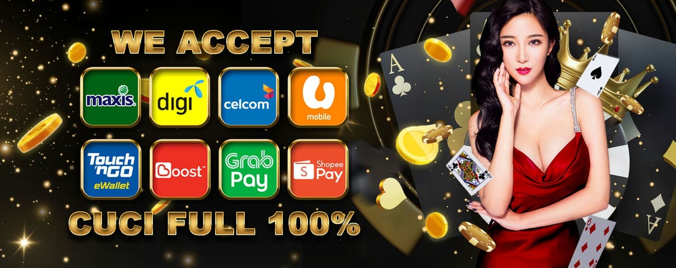 Juta1 Banner We accept eWallet payments 100%. by juta1my.com