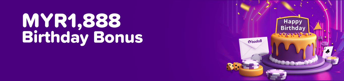 Boda8 Banner Claim MYR1,888 Birthday Bonus!