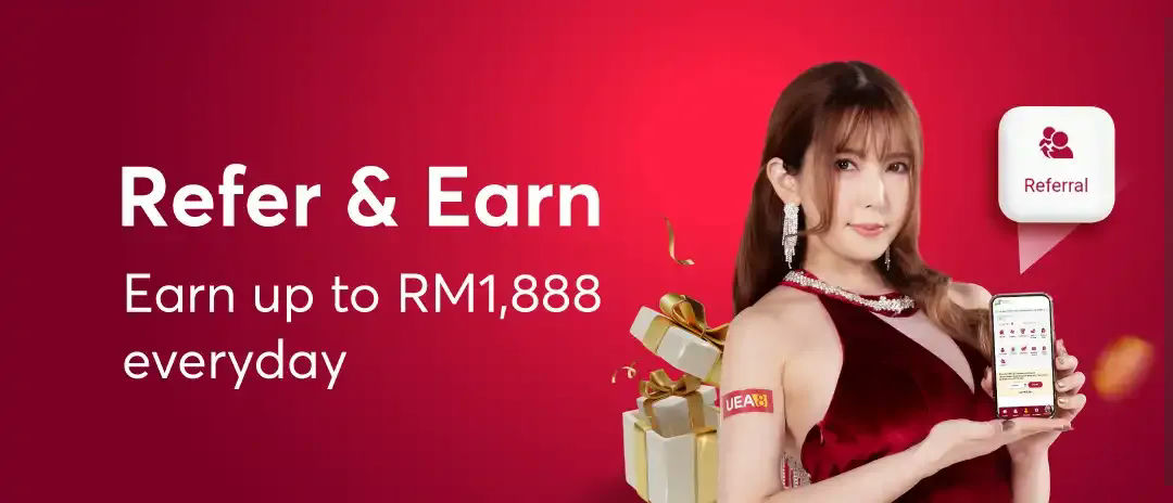 UEA8 Banner Refer and earn RM1,888 daily. by myuea8.org