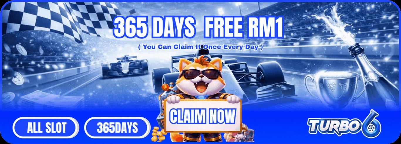 Turbo6 Promo Claim 365 days free RM1!