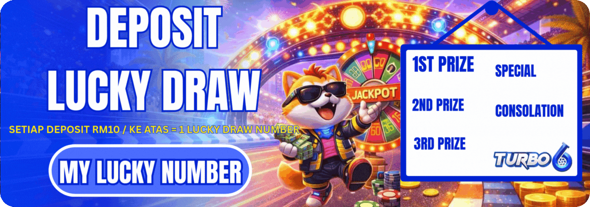 Turbo6 Banner Deposit Lucky Draw Online Game
