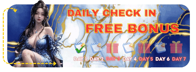 Bull99 Banner Daily check-in for free bonus.
