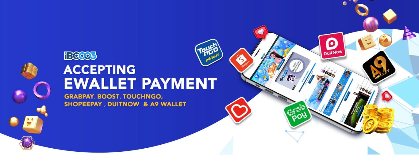 IBC003 Banner Accepting eWallet payment options. by ibc003.live