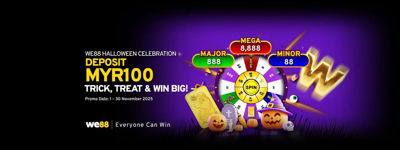 We88 Banner Deposit MYR100 and win!