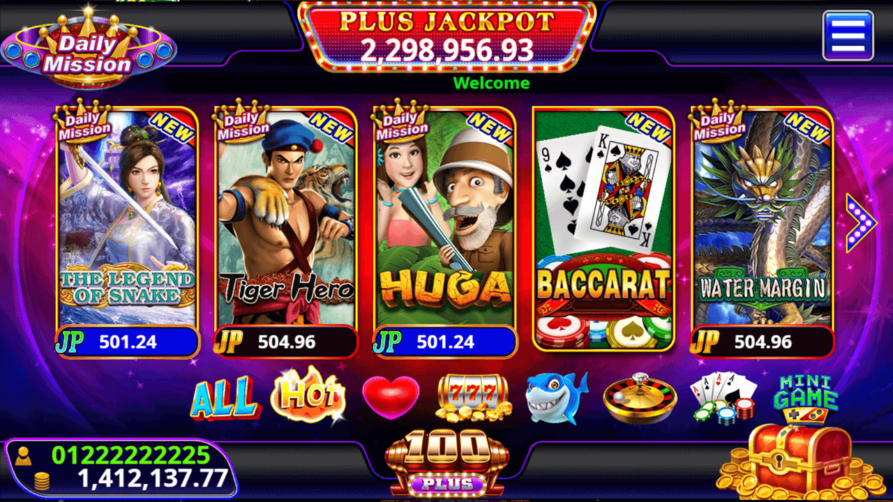 100plus Casino Promo Daily mission plus jackpot games.