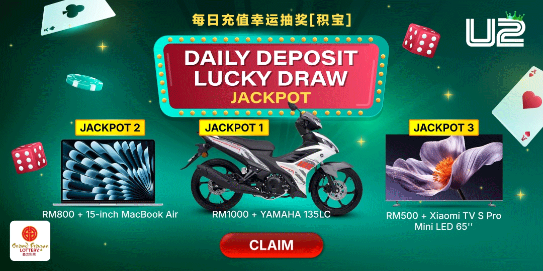 Daily deposit lucky draw jackpot.