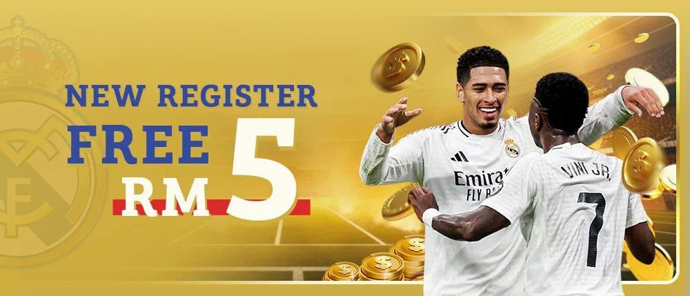 Realmadrid888 Banner New register for free RM 5.