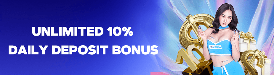 B9casino Banner Unlimited 10% daily deposit bonus. by b9casino.app