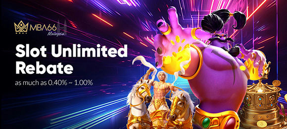 MBA66 Banner Unlimited Slot Rebate Offer by mba66.club