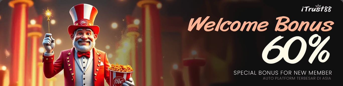 Itrust88 Banner Welcome Bonus 60% Special Offer
