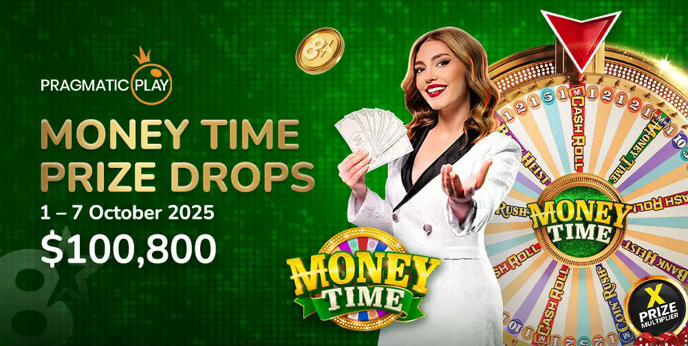 MB8 Banner Money Time Prize Drops October 2025. by mb8.live