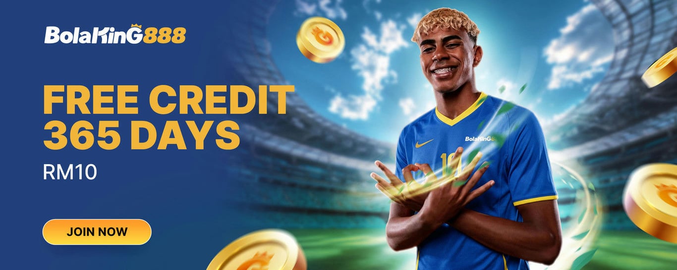 Bolaking Banner Free credit 365 days RM10. by bolakingmy.net