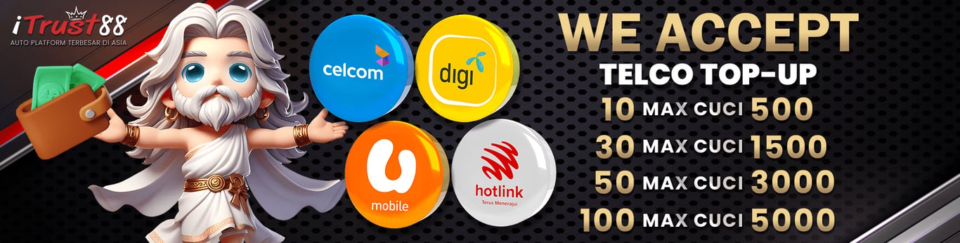 Itrust88 Banner Telco top-up accepted here.