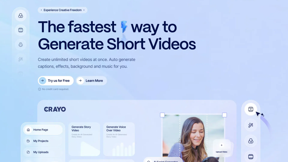Crayo AI | Effortlessly Create Viral Short Videos