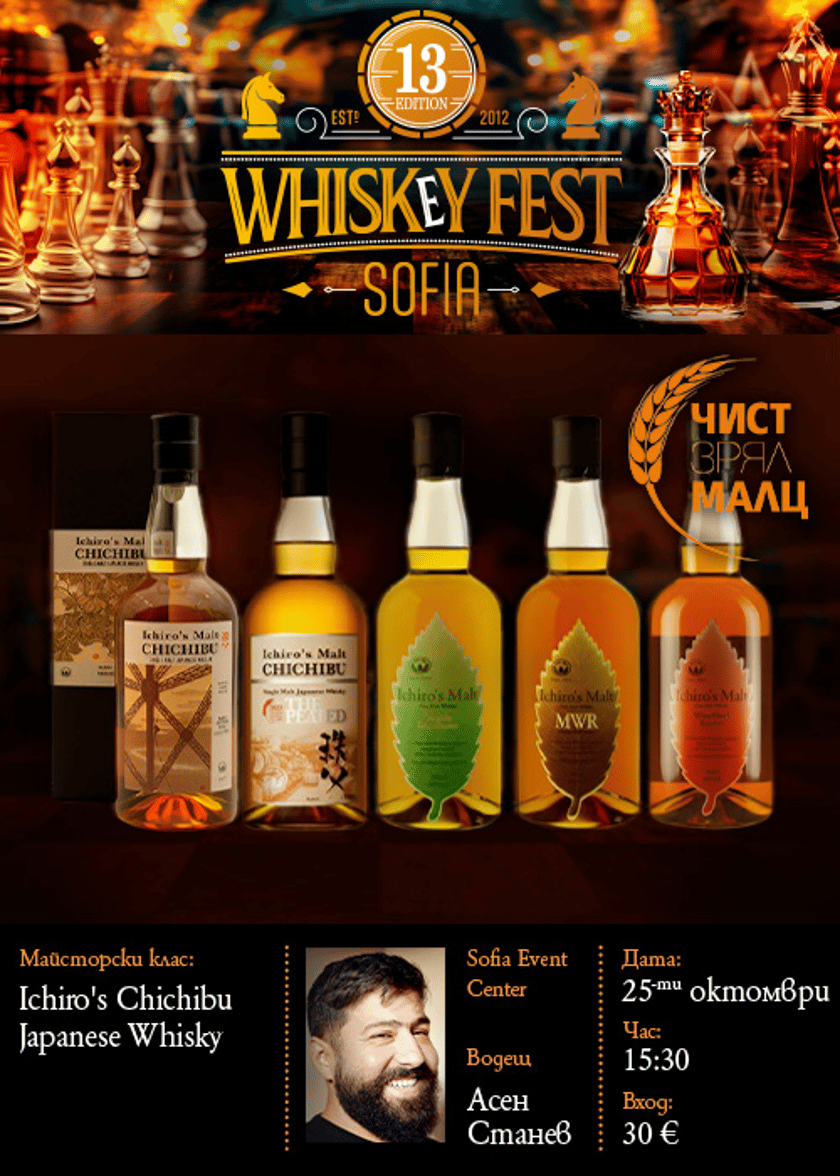 ICHIRO'S CHICHIBU  УИСКИ МАЙСТОРСКИ КЛАС JAPANESSE Whisky