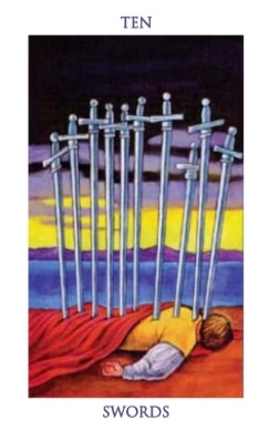 Carta del tarot Diez de Espadas