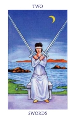 Carta del tarot Dos de Espadas