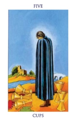 Carta del tarot Cinco de Copas