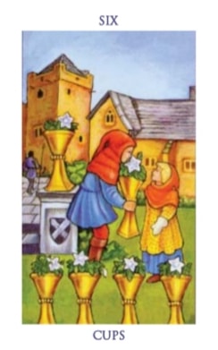 Carta del tarot Seis de Copas