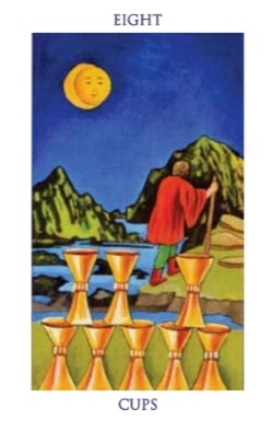 Carta del tarot Ocho de Copas