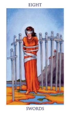Carta del tarot Ocho de Espadas
