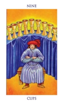 Carta del tarot Nueve de Copas