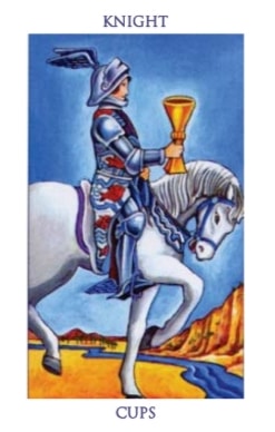 Carta del tarot Caballero de Copas