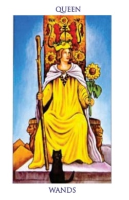 Carta del tarot Reina de Bastos