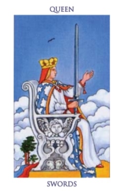 Carta del tarot Reina de Espadas