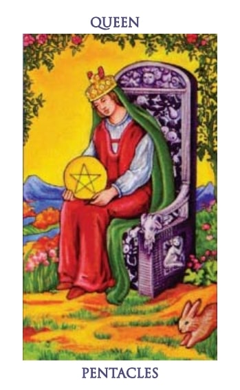 Carta del tarot Reina de Oros