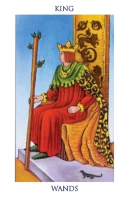 Carta del tarot Rey de Bastos