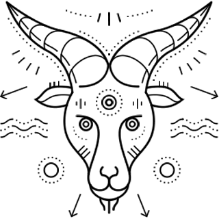 Ilustración del signo Capricornio