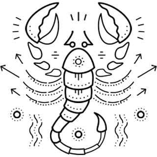 Ilustración del signo Escorpio