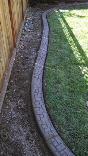stamped curb