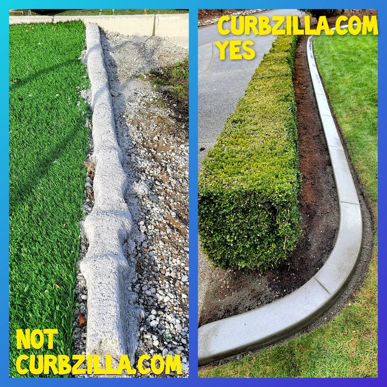 A comparison of Curbzilla curbing vs a competitors curbing