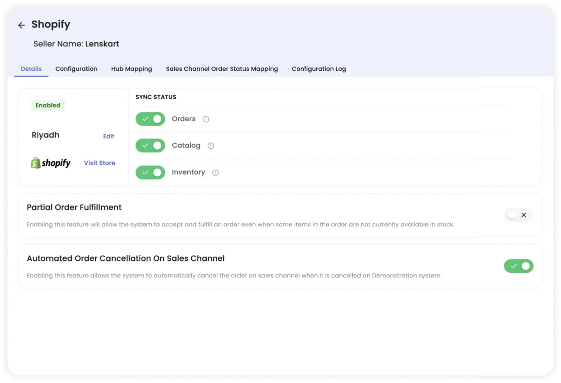 Automated real-time inventory synchronization across multiple locations and sales channels, ensuring accurate stock tracking and seamless operations.