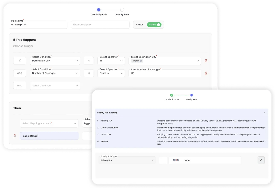 AI-powered rule-based automation enabling shipment creation based on predefined logistics criteria to enhance efficiency and minimize manual intervention.