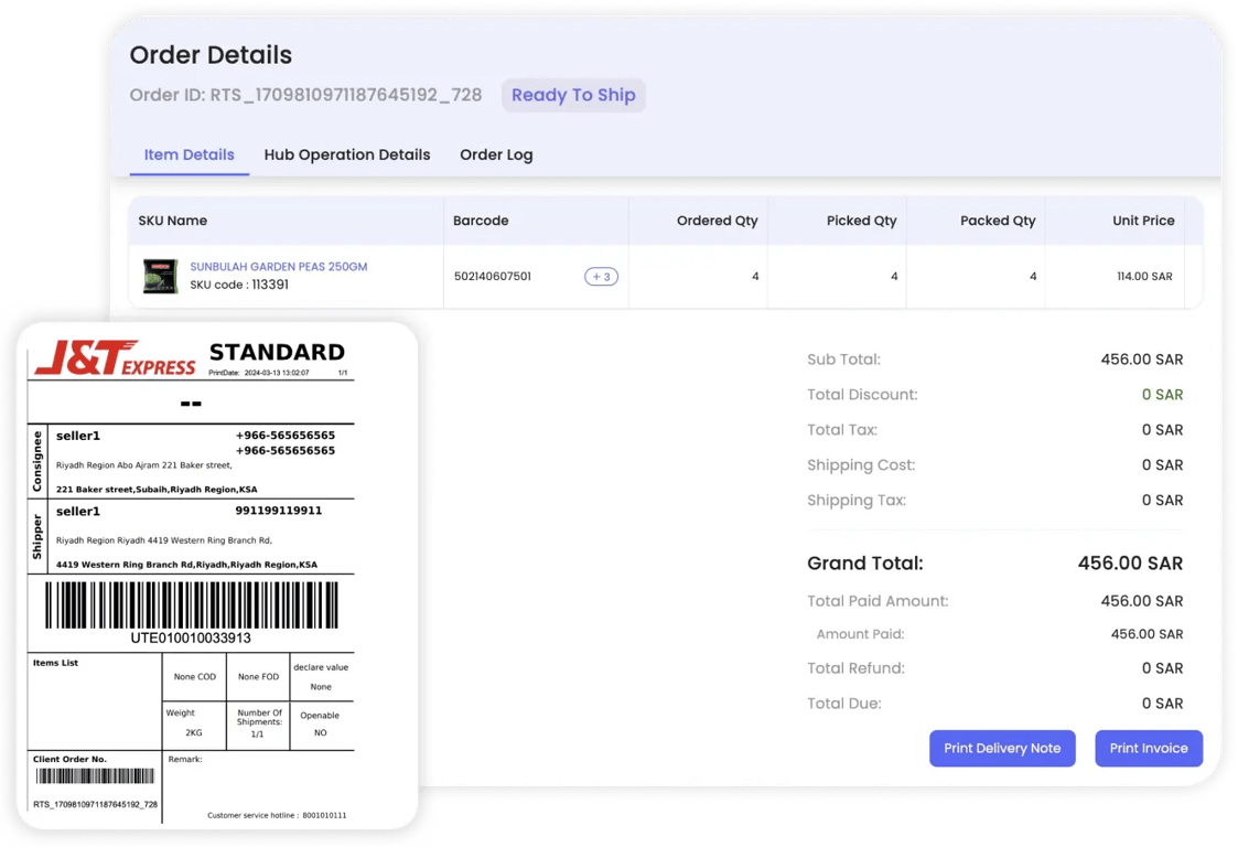 Automated Air Waybill (AWB) generation system ensuring fast, accurate, and error-free shipping documentation for efficient order fulfillment.