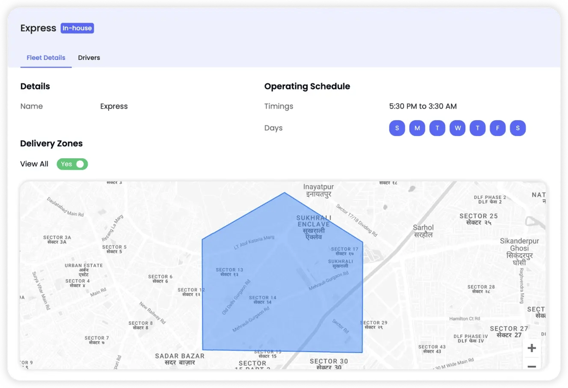 Geofencing and geo zone management system optimizing last-mile delivery, resource allocation, and distribution center efficiency.