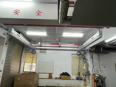 Thanh ray 5T treo cầu trục khí nén, tool kẹp và mặt hút thùng giấy - ảnh 15