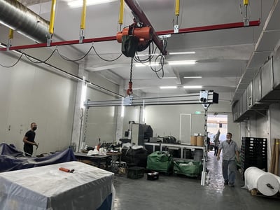 Overhead Rail and Electric Hoist for Lifting Material Rolls - ảnh 7
