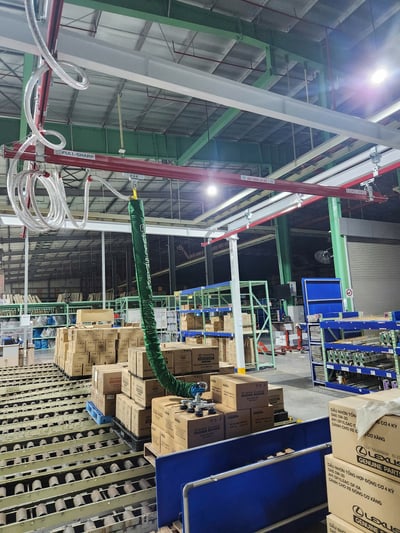 Bộ khung thanh ray 5T và ống hút chân không hút thùng giấy - ảnh 4
