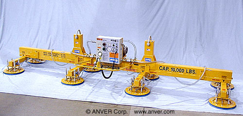 ANVER E1000M8-196D-4/44 eight pad electric powered heavy duty lifter with dual pick points