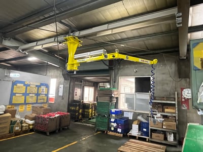 Cầu trục xoay khớp nối với air balancer FullSharp hút thùng giấy - ảnh 1