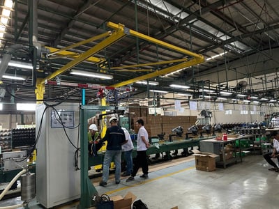 Bộ khung thanh ray 5T treo air balancer 200 kg gắp motor xe - ảnh 23