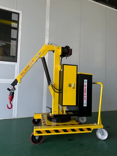 Xe cẩu mini 400 kg đẩy tay di động - ảnh 4