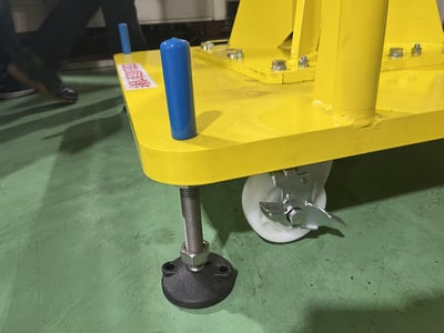 Cầu trục xoay khí nén đế di động treo tool nâng lồng sắt - ảnh 12